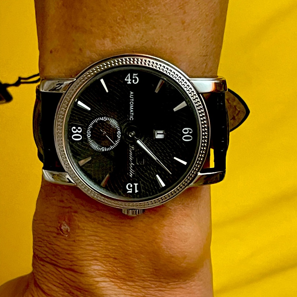 AMAZING Louis Bolle NWT Automatic JUMP HOUR Watch 💥perfect running condition💥